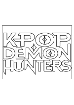 Раскраска - Кейпоп-охотницы на демонов - Логотип Кейпоп-охотницы на демонов