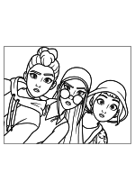 Раскраска - Кейпоп-охотницы на демонов - Руми, Мира и Зои