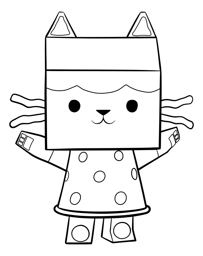 Раскраска - Кукольный домик Габби - Бэби Бокс любит мастерить поделки