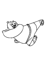Раскраска - Кунг-фу панда 2 - Мастер По Пинг