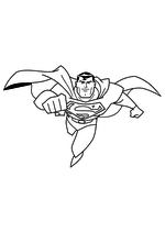 Раскраска - Лига Справедливости - Супермен