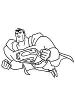 Раскраска - Лига Справедливости - Супермен атакует