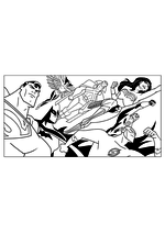 Раскраска - Лига Справедливости - Супергерои Лиги Справедливости