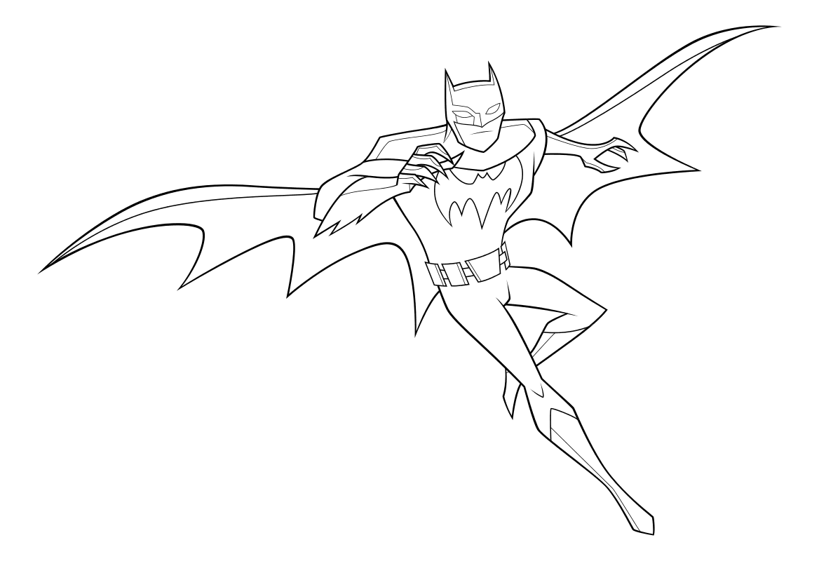 Раскраска - Лига справедливости в действии - Бэтмен