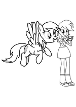 Раскраска - Мой маленький пони: Девочки из Эквестрии - Дерпи пони и Дерпи девочка