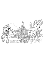 Раскраска - My Little Pony: Новое поколение - Пипп и Зипп в Зефир Хайтс