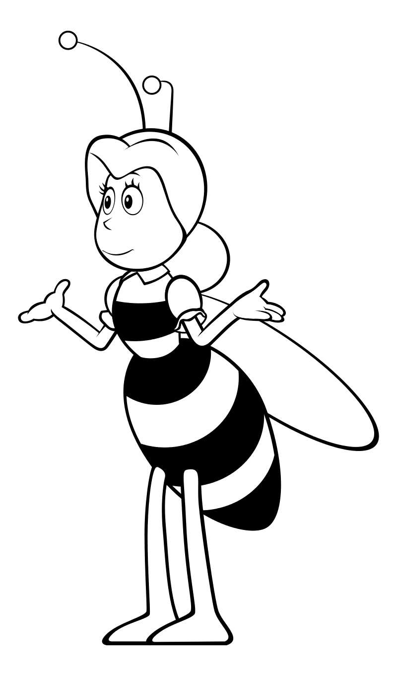 Пчелка Майя разукрашка