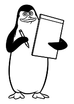 Раскраска - Пингвины Мадагаскара - Пингвин Ковальски