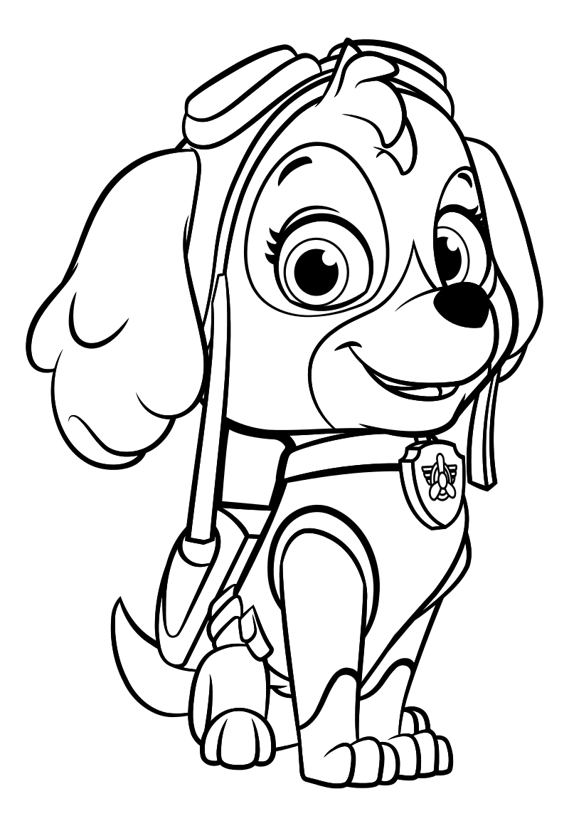 Рисунок скай щенячий патруль