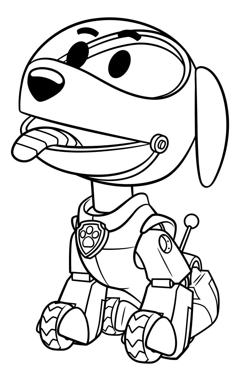 Раскраска - Щенячий патруль - Робо-пёс