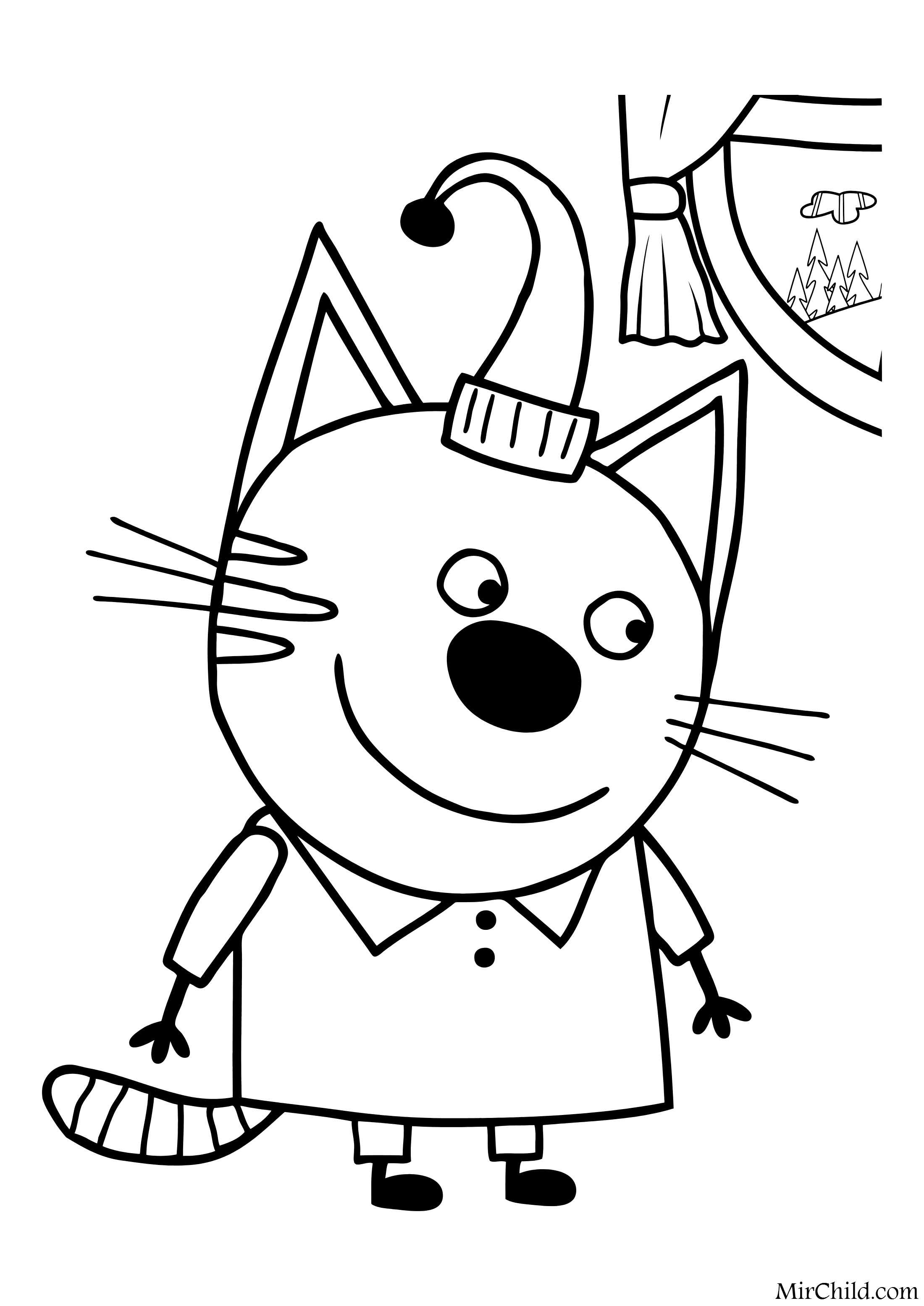 Раскраска - Три кота - Котёнок Компот | MirChild