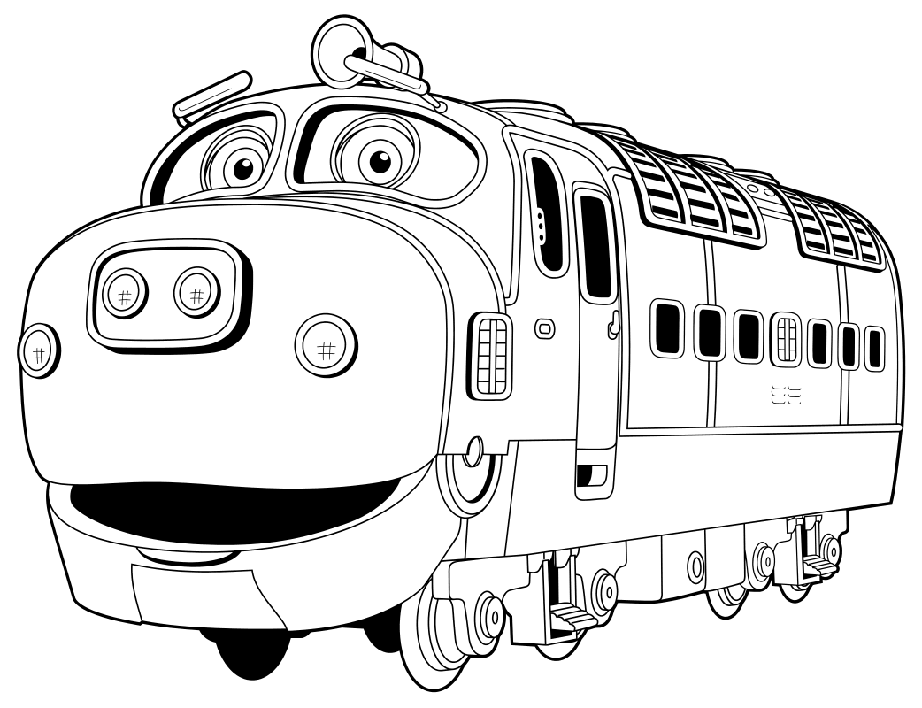 Поезд с вагонами