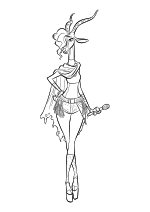 Раскраска - Зверополис 2 - Газелле