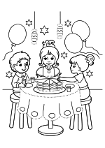 Дети за праздничным столом