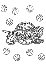Раскраска - Баскетбол - Логотип Cleveland Cavaliers