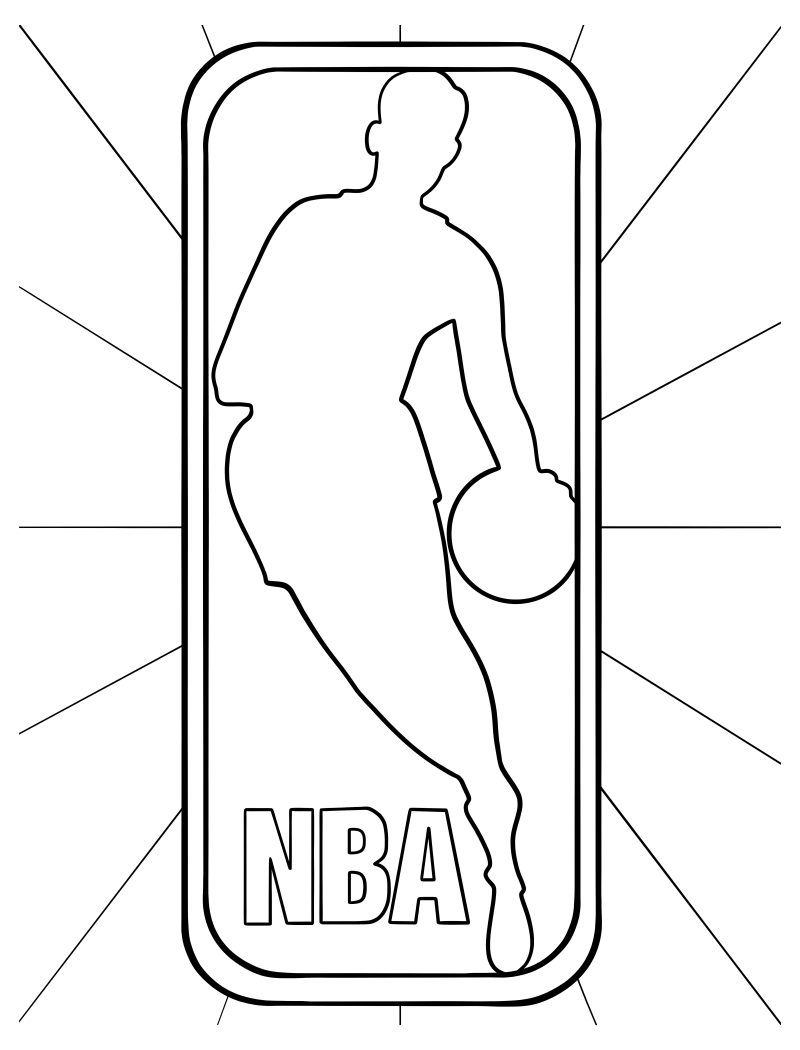 Раскраска - Баскетбол - Логотип NBA