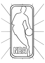Раскраска - Баскетбол - Логотип NBA