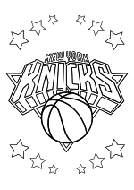 Раскраска - Баскетбол - Логотип New York Knicks