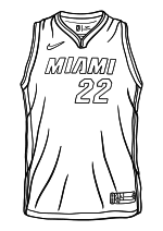 Раскраска - Баскетбол - Майка Miami Heat