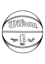 Раскраска - Баскетбол - Баскетбольный мяч НБА Wilson