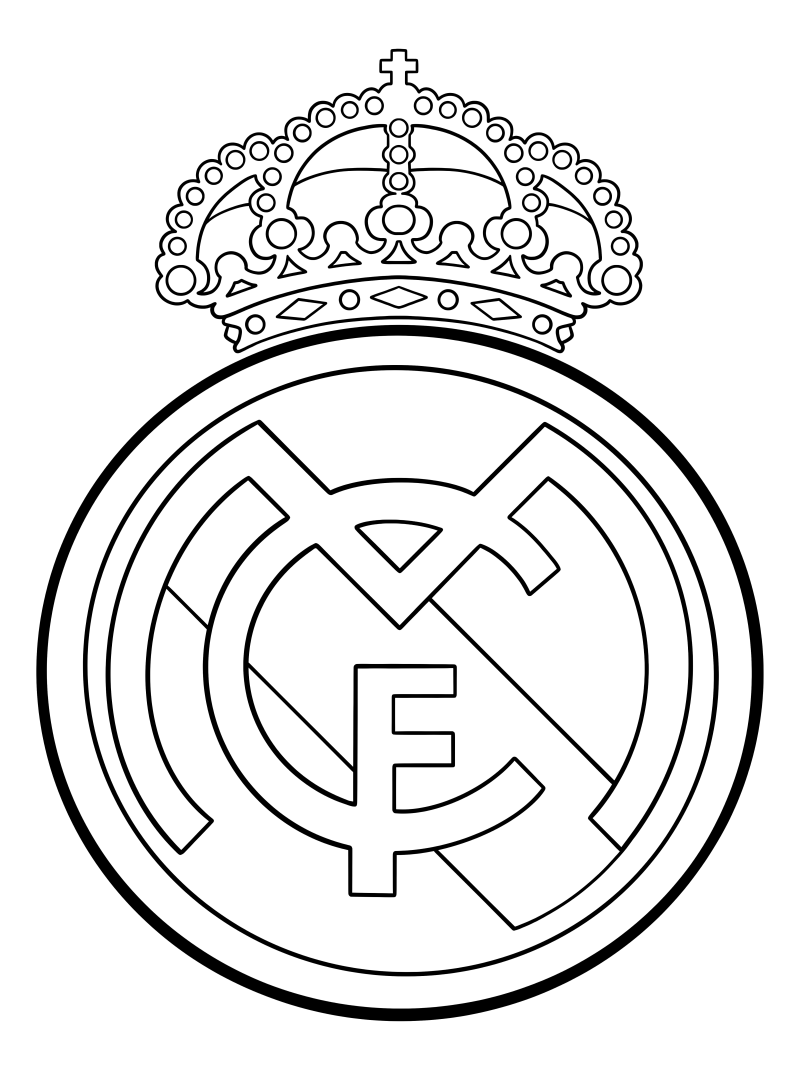 Раскраска - Футбол - Футбольный клуб Real Madrid CF
