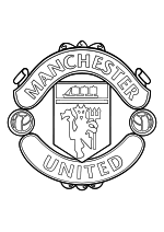 Раскраска - Футбол - Логотип Manchester United
