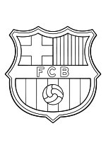 Раскраска - Футбол - Логотип FC Barcelona