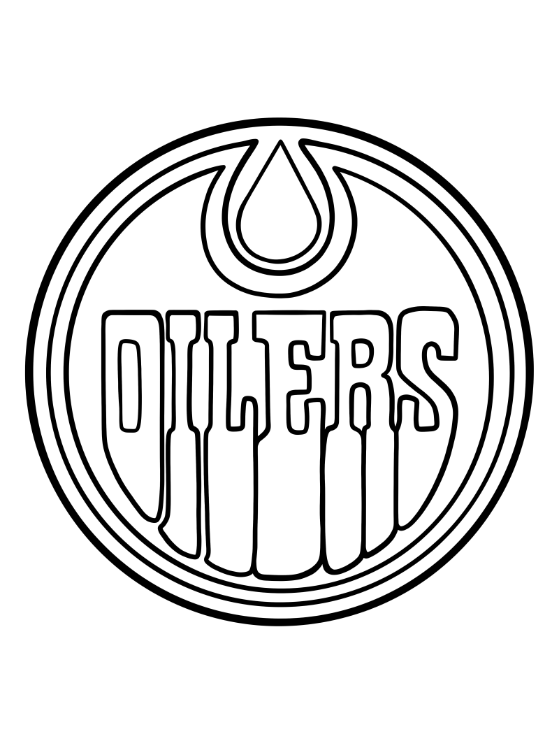 Раскраска - Хоккей - Логотип Edmonton Oilers