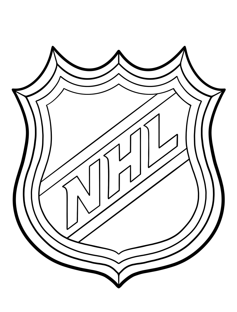 Раскраска - Хоккей - Логотип NHL