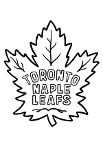 Раскраска - Хоккей - Логотип Toronto Maple Leafs