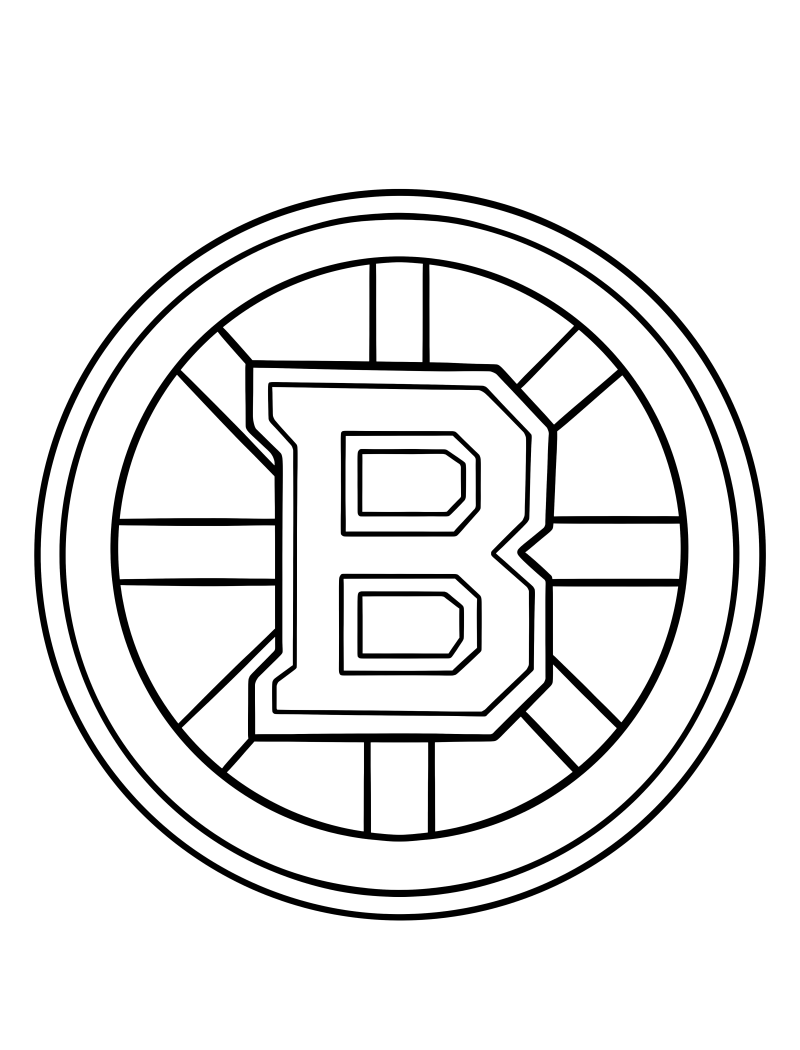 Раскраска - Хоккей - Логотип Boston Bruins