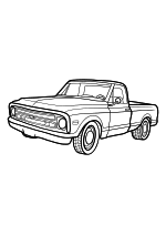 Раскраска - Грузовые автомобили - Старый грузовик Chevrolet