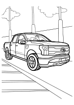 Раскраска - Грузовые автомобили - Грузовик Ford F150