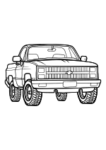 Раскраска - Грузовые автомобили - Винтажный пикап Chevy