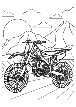 Раскраска - Кроссовые мотоциклы - Мотоцикл для мотокросса Yamaha YZ450F
