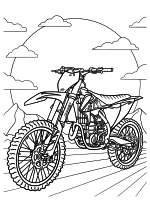 Раскраска - Кроссовые мотоциклы - Мотоцикл для мотокросса KTM