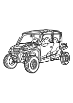 Раскраска - Квадроциклы - Квадроцикл Polaris Sportsman