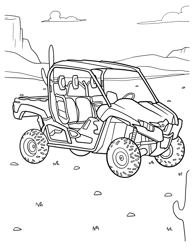Раскраска - Квадроциклы - VIKING Motorsports ATV в пустыне