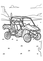 Раскраска - Квадроциклы - VIKING Motorsports ATV в пустыне