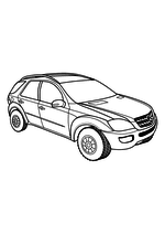 Раскраска - Легковые автомобили - Среднеразмерный кроссовер - Mercedes-Benz M AMG
