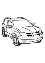 Раскраска - Легковые автомобили - Компактный кроссовер - Mitsubishi Outlander