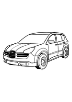 Раскраска - Легковые автомобили - Среднеразмерный кроссовер - Subaru Tribeca 3.0
