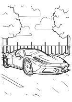 Раскраска - Легковые автомобили - Ferrari 458