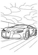 Раскраска - Легковые автомобили - Bugatti