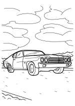 Раскраска - Легковые автомобили - Винтажный Chevrolet Chevelle SS
