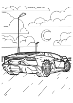 Раскраска - Легковые автомобили - Lamborghini