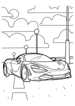 Раскраска - Легковые автомобили - Tesla Roadster