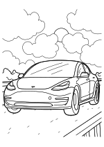 Раскраска - Легковые автомобили - Tesla Model Y