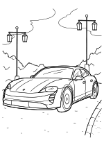 Раскраска - Легковые автомобили - Порше Панамера