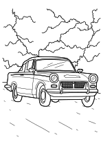 Раскраска - Легковые автомобили - Винтажный седан